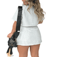 thumbnail image 5 of LYMAYTER Women's Summer 2-Piece Set‌ Casual Short Sleeve Tee & Tennis Skort Comfy Cotton Outfit S-3XL, 5 of 8