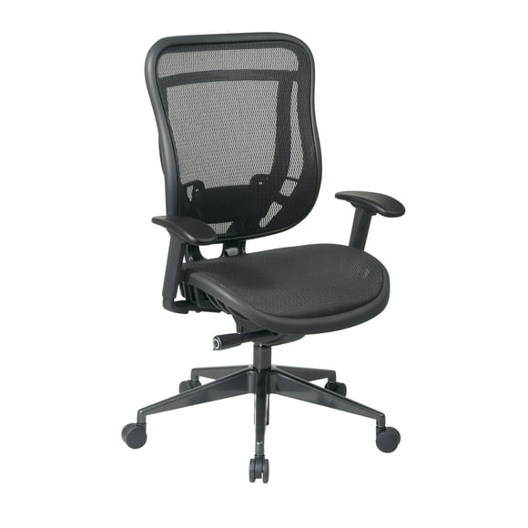 SPACE Seating Breathable Mesh High Back and Seat, Ultra 2-to-1 Synchro Tilt Control, Seat Slider and Gunmetal Finish Executive Chair