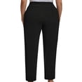 thumbnail image 4 of Women's Wide Leg Sweatpants Women's Wide Leg Pants Track Pants Women Baggy Pants Women's Fashionable Solid Color Plus Size Casual Loose High Waisted Pants Black 4XL, 4 of 6