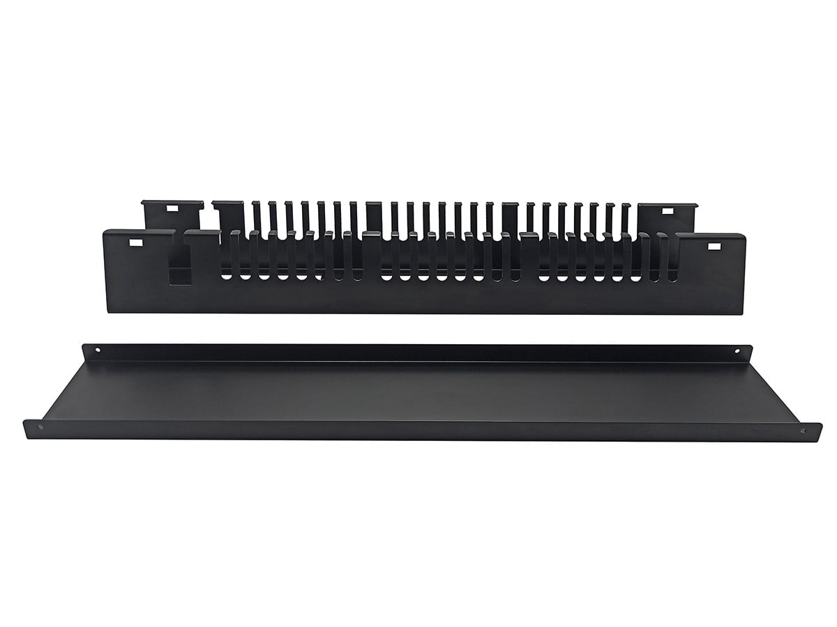 Monoprice 2U 19in Metal Rackmount Cable Management Panel, Protects Cables, Promotes Good Airflow, Easy Grouping of Cables, Cable Organization