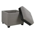 thumbnail image 5 of SAFAVIEH Home Collection Harrison Black/ White Gingham Single Tray Square Foot Rest Storage Ottoman, 5 of 5