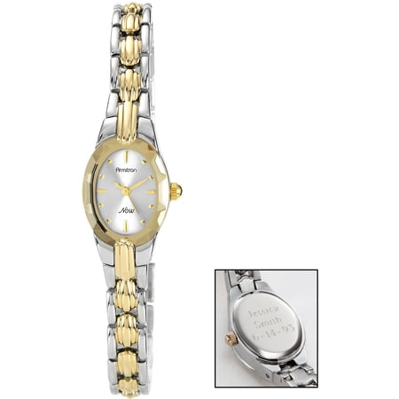 Personalized Planet Armitron Women's Showcase Two-tone Metal Dress Watch Bracelet