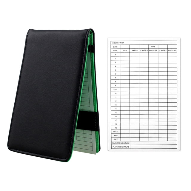 BRIGHTFUFU Soporte para tarjetas de puntuación de Golf, libro de grabación de puntuación, cuaderno de registro de puntuación de Golf, suministro de Golf, 1 Juego