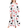 thumbnail image 2 of LOINRODI Girls' for Valentine's Day Long-Sleeve Layered Dress Soft Pockets Design Spring Fall Heart Prints Kids Casual Dresses Multicolor 6, 2 of 6