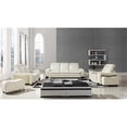 thumbnail image 2 of AE210 Ivory Color With Faux Leather Sofa and 1 Ottoman, 2 of 3