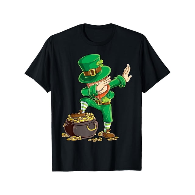 Camiseta de baile dab para hombre con duende dabbing del Día de San Patricio