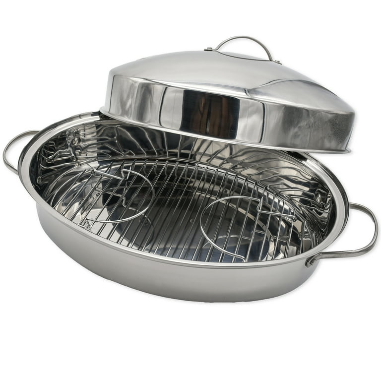 New 4 Pcs Professional Stainless Steel Roasting Trays with