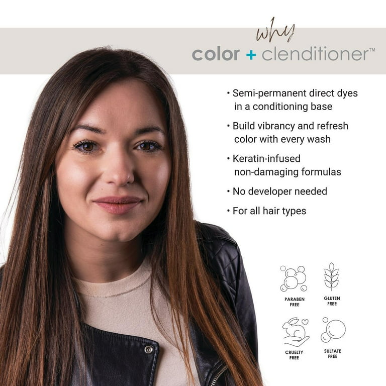Keracolor Semi Permanent Hair Dye 3 in 1 Clenditioner, Mocha, 12
