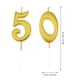 thumbnail image 2 of Number 50 Candle Birthday for Decoration 2Pcs Golden Party Cake Topper, 2 of 2