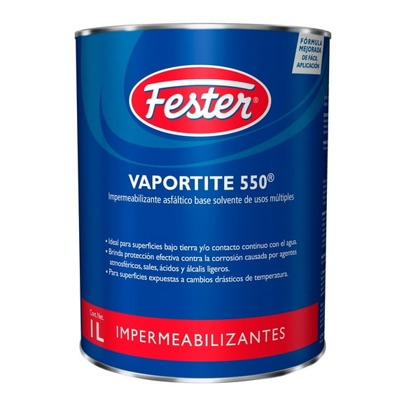 Impermeabilizante Asfáltico Base Solvente de Usos Múltiples Fester Vaportite 550 1 L