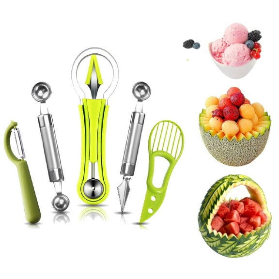 3-in-1 Avocado Slicer Tool, Multifunctional Fruit Peeler, Cutter, Mash and Scooper 5Pcs