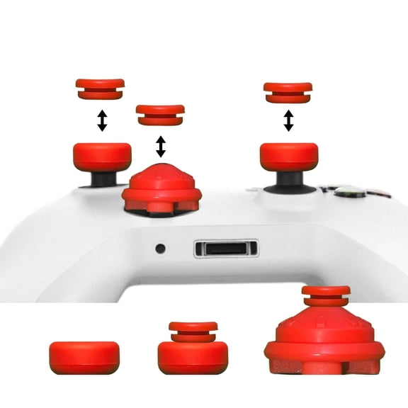 MagCon Gaming Destruction Pad Wireless Game Controller Accessories Kit with Carry Case, Red, 4 Count