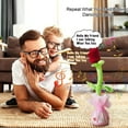thumbnail image 5 of Valentine's Day Singing Dancing Rose Flower Plush Toy Battery Operated for Home Decoration Party Kids Gift, 5 of 8
