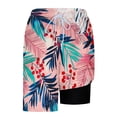 thumbnail image 4 of LIBRCLO Mens Swim Trunks with Liner 2 in 1 Bathing Suits Quick Dry Hawaiian Print Board Shorts Lightweight Breathable Summer Beach Shorts Pink XXL, 4 of 6
