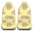 thumbnail image 1 of LAKIMCT Wacky Sloth Car Seat Covers Vehicle Front Seat Covers Universal Fit Seat Protector, 1 of 1