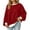 Wine, variant on Color Block Sweatshirt For Women, Crewneck Puff Long Sleeve Tops, Fall Oversized Fashion Casual Pullover Shirts S-XXL