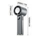 thumbnail image 3 of Ventilador portátil de mano mini con pantalla digital, 100 velocidades de viento ajustables, recargable por USB, función de hielo, mosquetón para viajes al aire libre y senderismo., 3 of 6