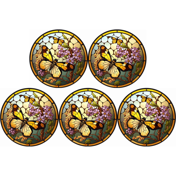 Hilo Algodón Ecológico Bordado 5 Uds. 18CT Vitral Contado Mariposa Arte Cruzado
