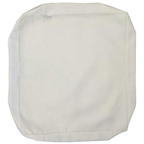 CozyLounge Housse de Coussin de Chaise de Patio Résistante à l'Eau et aux UV pour Intérieur et Extérieur (Blanc Crème, 22"x22"x4" (1 Housse))