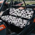 thumbnail image 2 of FKELYI Black Cow Print UTV Seat Cover Waterproof Powersports Seats Covers Anti-Dust Mule Bench Seat Cover Compatible with Mule SX 2017-2023 Interior Decor, 2 of 7
