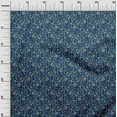 thumbnail image 2 of oneOone Cotton Poplin Fabric Leaves|Floral & Paisley Block Print Sewing Fabric BTY 56 Inch Wide, 2 of 4