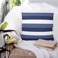 thumbnail image 3 of Navy Blue Ombre Stripe 16x16 Pillow Covers Set of 2, Abstract Art Modern Blue Striped Throw Pillow Covers Decorative Couch Cushion Case, Microfiber Square Pillowcases for Bedroom Car Living Room, 3 of 7