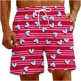 thumbnail image 4 of Puntoco Pantalones Cortos De Cintura Elástica Con Bolsillo Con Cordón Y Cómodos Informales De Color Sólido De Verano Para Hombre Verde Militar M, 4 of 9