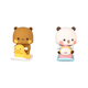 thumbnail image 1 of 6 5 Cm Kawaii Bubu Panda Bear Figura Cumpleaños Regalo Navidad () Amarillo, 1 of 6
