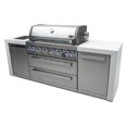 thumbnail image 2 of Mont Alpi 805 Deluxe Propane Gas Island Grill W/ Infrared Side Burner & Rotisserie Kit - Stainless Steel - MAi805-D, 2 of 7