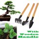thumbnail image 5 of Pala De Jardinería Juego de herramientas para plantas de jardín, 3 uds., con mango de madera, herramienta de jardinería, pala, rastrillo Sywqhk Libre de BPA, 5 of 6