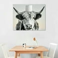 thumbnail image 2 of Orinice  Funny Cow Black And White Poster Print Bathroom Decor Animal Wall Art Canvas Highland Cattle Bathroom Wall Art Poster Funny Kid's Room Decoration Gift   20x16in, 2 of 6