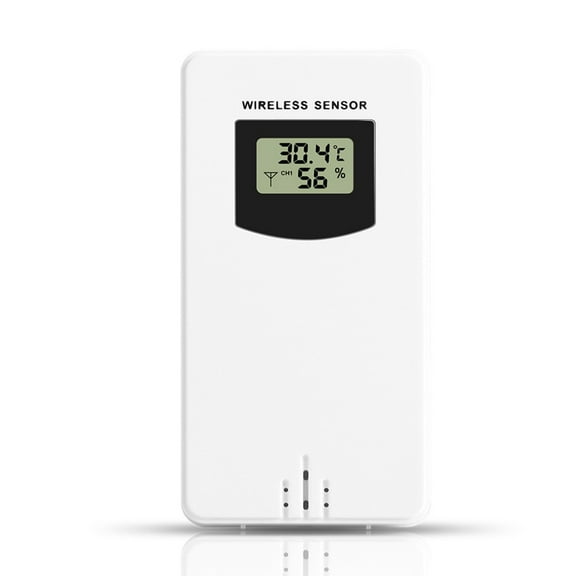 Essential Digital Wireless Sensor For Temperature & Humidity Weather Station White Smile Home