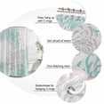 thumbnail image 6 of Aqua White Waterproof Fabric Shower Curtain,Abstract Grey Chrysanthemum Flower Floral Waterproof Fabric Shower Curtain for Bathroom Curtains Bathtubs Shower Curtains with 12 Hooks Standard 72x72, 6 of 8