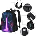 thumbnail image 4 of Cool Dragon Backpack Dragon Purple Fire Bookbag for Elementary Middle High College Casual Travel Bag Computer Laptop Daypack Rucksack, 17 Inch, 4 of 8
