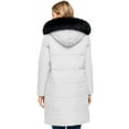 thumbnail image 7 of Womens Winter Down Jacket Plus Size Long Puffer Jackets Hooded Faux Fur Warm Insulated Coat with Pockets Long-sleeved Padded Windproof Winter Outwear Coats for Women White XXXL, 7 of 7