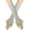 Grey, variant on Women Winter Fingerless Gloves Thumb Holes For Half Finger Mittens Fingerless Stretchy Warm Long Gloves Grey