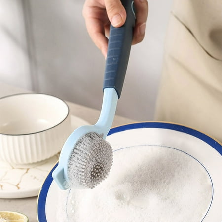 

bottle cleaning brush window tools shower Household Dishwashing Brush POTS And Pans Silicone Cleaning Sink Stove Long Handle Kitchen