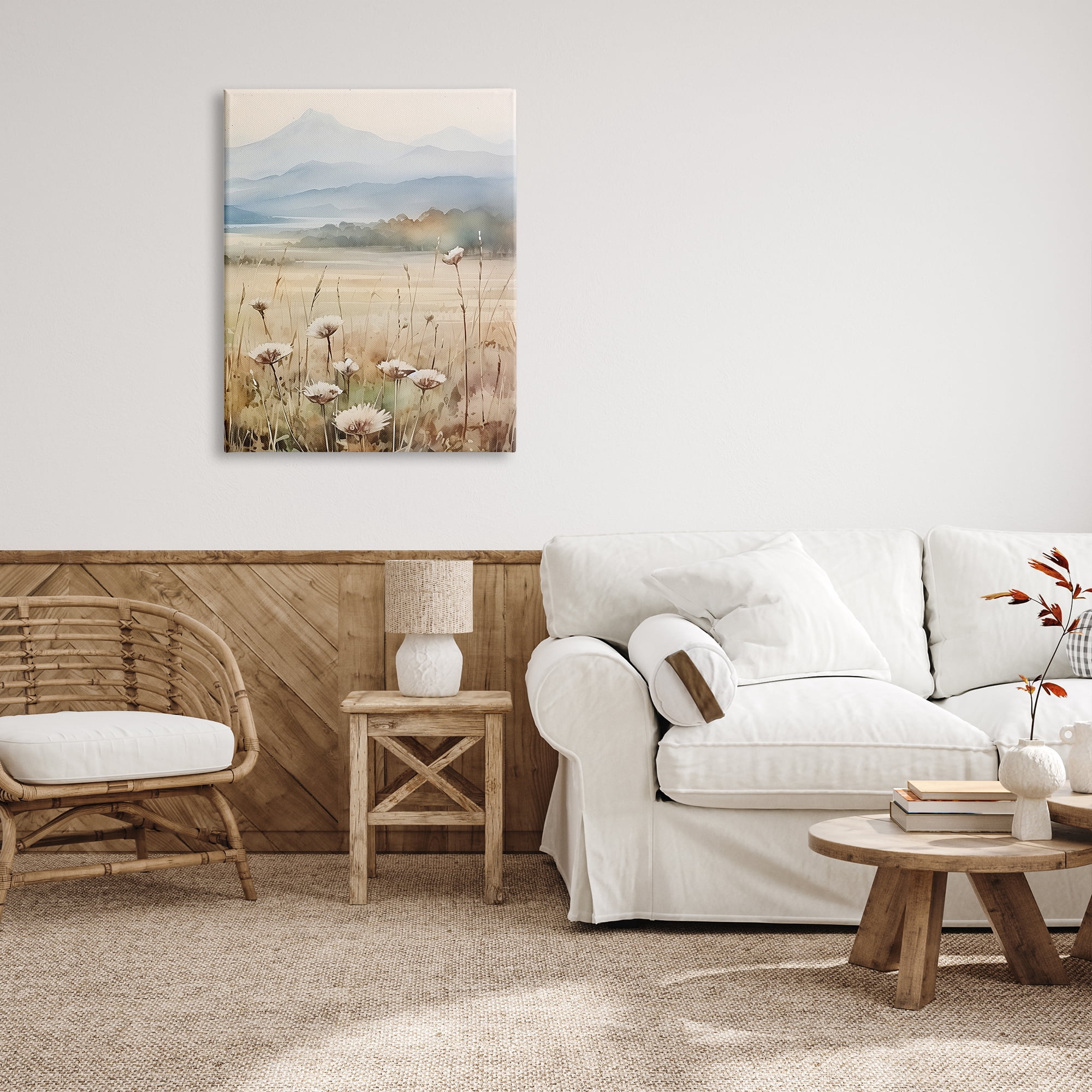 Stupell Industries Foggy Peaks Landscape Landscape Painting Gallery Wrapped Canvas Art Print Wall Art, 30 x 40