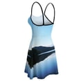 thumbnail image 5 of Lake Mountains Trees Sky Reflections Slip Dress Dress Summer Elegant Women's Dress Women's Clothing, 5 of 6