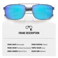 thumbnail image 3 of Ray-Ban RB3737 CHROMANCE POLARIZED Rectangle Shaped Sunglasses for Men & Women - Includes Official Rayban Eyewear Kit - Ideal Formal & Casual Wear Sunglasses - Green & Blue Lens, 3 of 7