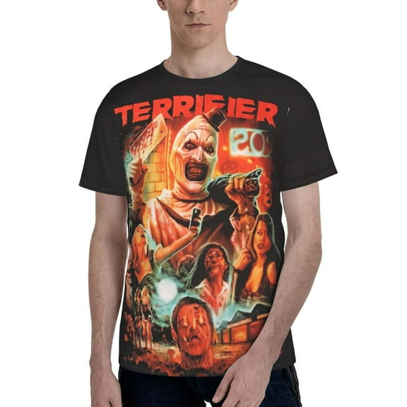 Terrifier Men's T Shirt Summer Casual Fashion Unisex Short Sleeve Graphic Crew Neck Tees Tops