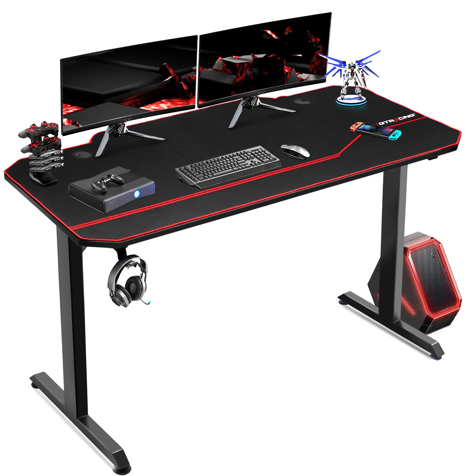 47.2 inch Computer Desk Gaming Table Racing Style Home Office Ergonomic Black US 