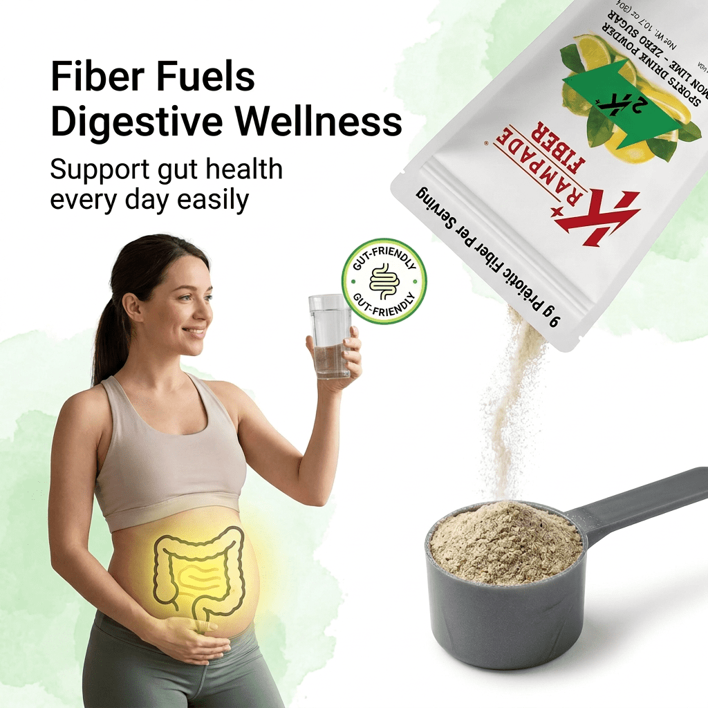 Krampade High Fiber High Potassium Electrolyte Powder Lemon Lime Leg Cramp Relief Digestive Health Support 1 Count 19 Servings