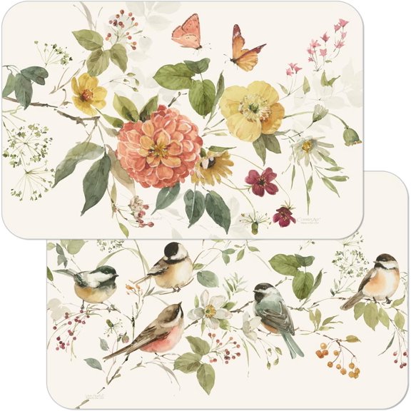 Wipe-Clean Reversible Decofoam Placemats, Blessed by Nature, Set of 2, Made in The USA