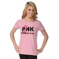 thumbnail image 3 of Pink Spread The Hope Breast Cancer Womens Slim Fit Graphic Tee Brisco Brands S, 3 of 5