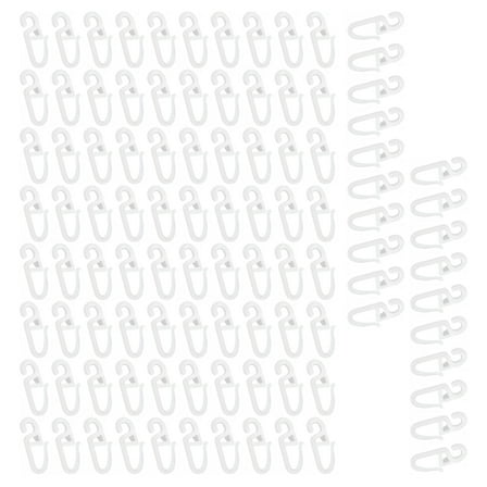Pack of 100 S Shape Curtain Track Gliders Hooks Smooth Sliding Clip for Home and Office Drapery Replacement Accessories