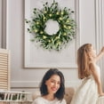 thumbnail image 5 of EUDIDV Artificial Plant Lights Green Wreath Winter Spring Summer Wreaths For Front Door With Leaves Indoor Outdoor Farm Home Wall Window Festival Valentines Day Decor Wreaths;for Home Decor, 5 of 7