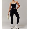 thumbnail image 6 of PISONIC Womens Workout Sets Two Piece Spaghetti Straps Tank Top Matching High Waist Leggings Gym Work Out Outfits with Pockets, 6 of 9