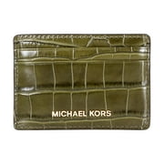 Michael Kors Money Pieces Unisex Small Olive Leather Card Holder 32F7Gf6D0E333