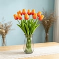 thumbnail image 6 of Hyknon Artificial Tulips Flowers, Faux Silk Flower Picks with Stems, Realistic Bendable DIY Floral Bundles, Real Touch Fade Resistan Bouquet Decor for Indoor Decor Table Centerpieces Wedding Home 13", 6 of 6